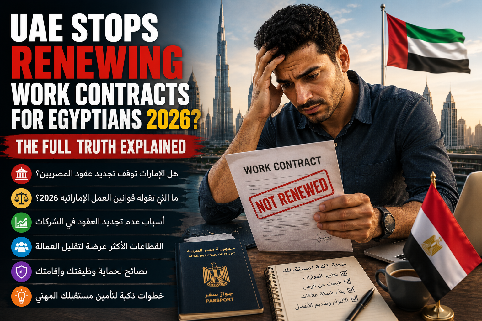 UAE Stops Renewing Work Contracts for Egyptians 2026? The Full Truth Explained