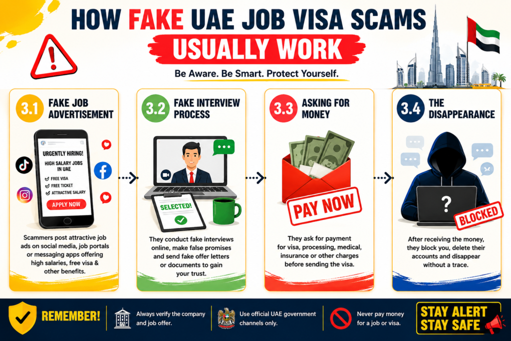 How Fake UAE Job Visa Scams Usually Work