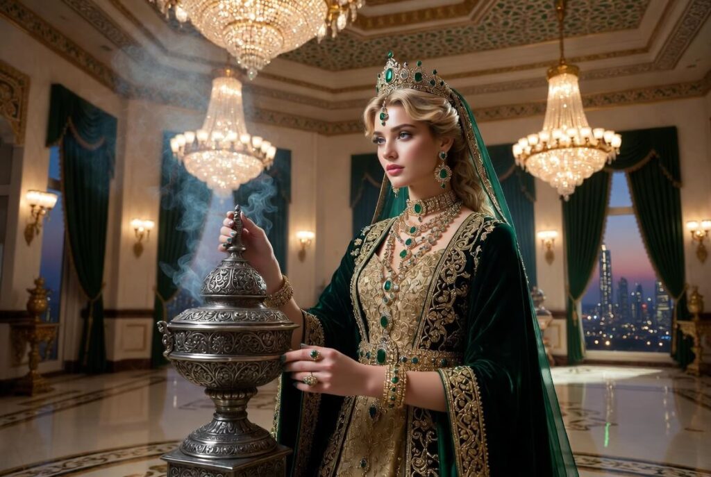 Woman posing as princess burning oud inside luxury Dubai villa, Dh12 million oud theft scam 2026
