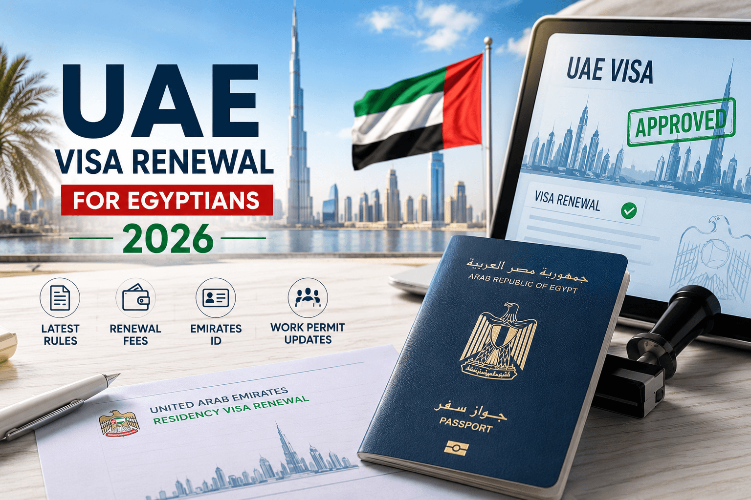 UAE Visa Renewal for Egyptians 2026