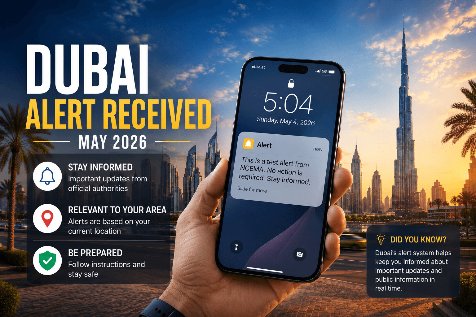 Dubai Emergency Alert (May 2026)