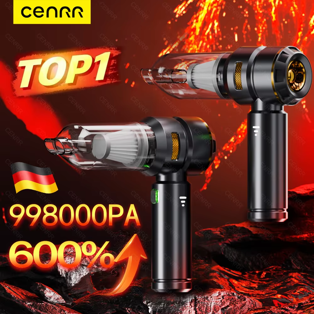 CENRR 998000PA portable handheld car vacuum cleaner with powerful suction for removing dust, sand, crumbs, and debris from vehicles in the UAE